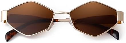 Mriendao Óculos de sol hexagonais modernos para mulheres, óculos ...