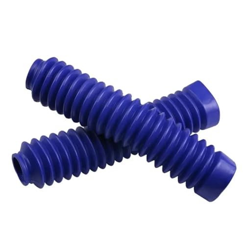 Front Fork Gaiters Dust Cover Motorcycle Rubber Protector Gators Boots Motorbike Shock Absorber Modification Parts(Blue)