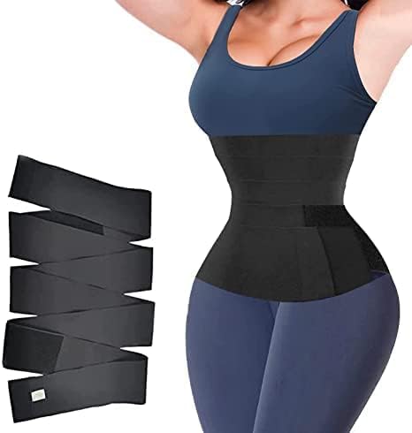 ZESKRO Body Shapewear & Tummy Shaper Belt for Women & Men Used for Postpartum Recovery, Weight Loss, Muscle Toning, Fitness Exercise, Workout, Back Support, Gym, Yoga (Black)-image-19