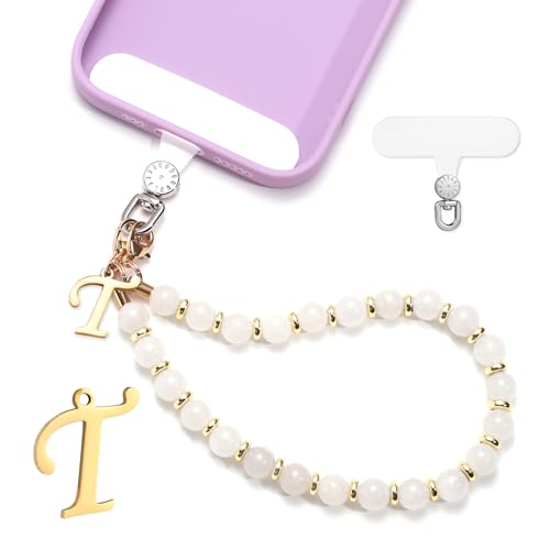 1 Set Beaded Phone Wrist Strap, Initial Phone Charms Detachable Letter B - Photo 111 sur 176