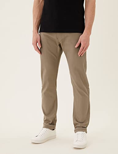 Image of Marks & Spencer Mens Light Wash Mid Rise Slim Fit Jeans