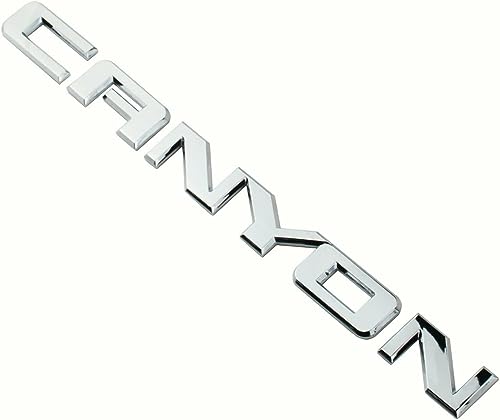 Image of 1Pc Canyon Emblem Front Side Door Rear Liftgate Tailgate Nameplate Logo 3D Badge Sticker 22900425 Decorate Replacement for Canyon (Chrome)