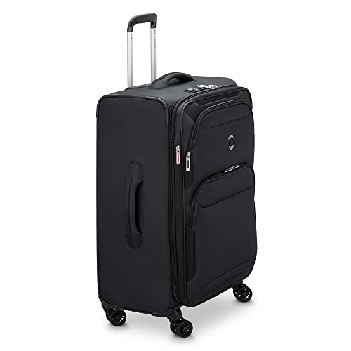 Image of DELSEY PARIS Sky Max 2.0 Softside Expandable Luggage with Spinner Wheels, Black, 2-Piece Set (21 /24)