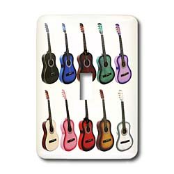 Guitars Interrupteur à baïonnette au motif multicolore haute définition