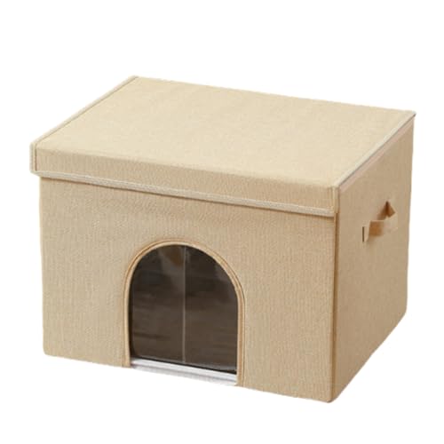 Wnbsiue猫暑さ対策夏ペットハウス猫エアコンハウスポータブル猫冷却アーティファクト犬ペットベッド猫ベッド冷感シーツ新しい内部防水ペット防寒マット猫舎犬小屋ペットテント熱中症暑さ対策中小型犬洗濯可能耐久性防水折りたたみ可能再利用可能 (カーキ)