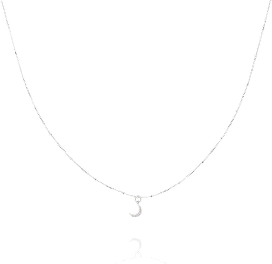 Necklace Diamond Moon Peas For Women Jewelry Chain Choker Collar