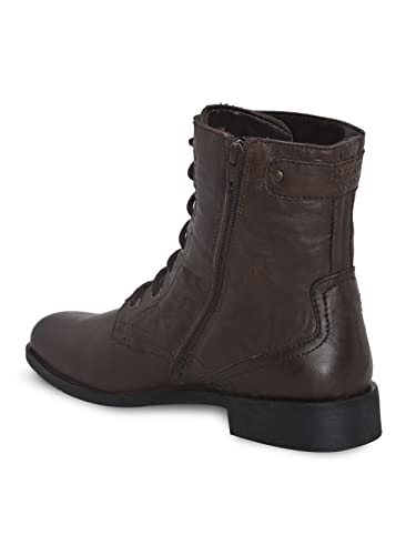 Image of ALBERTO TORRESI Men's Leather Lace-Up Ankle Boots with Zip Closure - Stylish and Durable Footwear for Modern Men