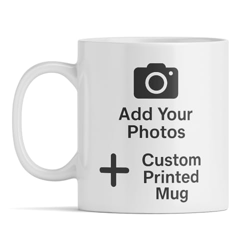 CherishCrafts Custom Photo Mug 11oz – Personalized Ceramic Coffee Mug with Your Picture, Text or Logo – Customizable Gift for Birthday, Anniversary, or Office