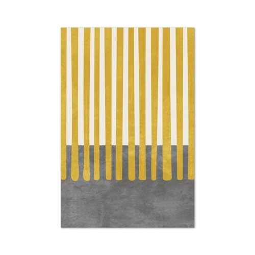 Affiches imprimées 70x100 cm : triptyque géométrique de lignes abstraites grises - 3