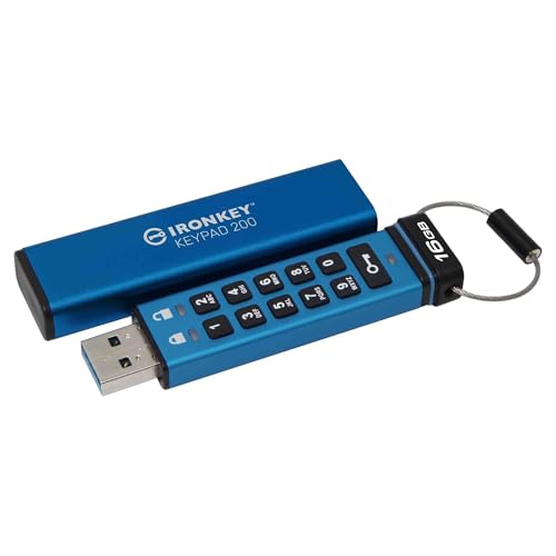 Kingston Ironkey Keypad 200 16GB Encrypted USB | Alphanumeric Keypad | Multi-Pin Access | XTS-AES...