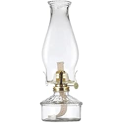 Lamparas Kerosene Antiguas Moddeny Lámpara de queroseno retro, linterna de lámpara de aceite de vidrio transparente, lámparas de aceite de interior de 12,4 * 4,33 pulgadas, lámpara de aceite de escritorio ajustable