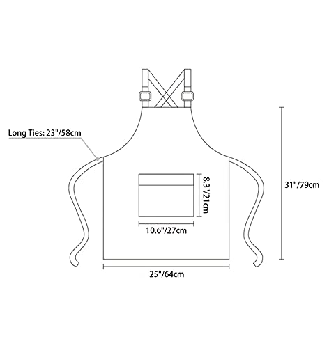 Black Vinyl Leather Apron With Pockets For Women, Adjustable & Waterproof For Kitchen, Cooking, Dishwashing, Dog Grooming, Gift For Mother's Day #TOP1