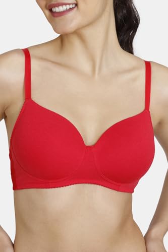 Image of Zivame Padded Non Wired 3 /4th Coverage Bra-Aruba Blue