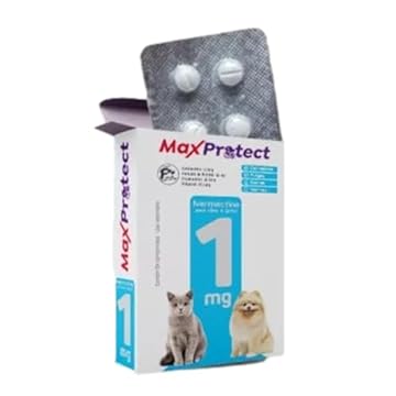 Max Protect - Ação 4 em 1 - Comprimidos para pulgas, carrapatos, vermes e sarna 4 Comprimidos 5kg