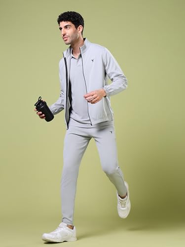 Image of TECHNOSPORT Men's Solid Polyester Techno Lite Jacket With SPF50+ And Microbial Properties