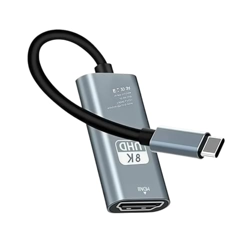 8K 4K 60Hz 30Hz USB C - HDMIP[u ^CvCA_v^[ HDTVRo[^[P[uAiPhoneA15C`TVRo[^[ɑΉAMacBookAAirAiPadASamsungɑΉ(4K60Hz)