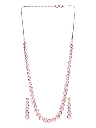 Solitaire Silver Plated Jewellery Set, Timeless Elegance