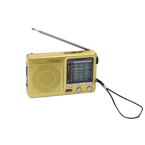 jebyltd Cranks De Mano Solar Portátil NOAA Radio Meteorológico con Batería 3A Y Alarma De Emergencias para Exterior FM SW Radio