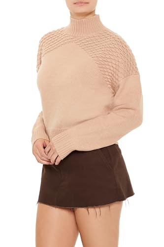 Forever 21 Women's Textured Mock Neck Sweater4