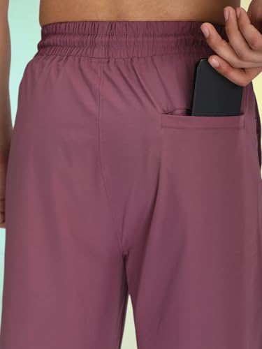 Image of CHKOKKO Men's Nylon Track Pants with Colorblock Design | Lightweight Breathable Sports Pant | Relaxed Fit Activewear for Workout, Training & Everyday Comfort