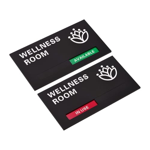 Plaques de porte de bureau PATIKIL Well-ness Room autocollantes pour salle de réunion