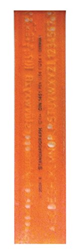 Graphoplex Trace Buchstaben ISO transparent 6 mm Orange