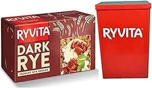 Ryvita Dark Rye Bread with Container (Pack of 2,250g)
