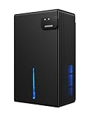 Dehumidifier, 95 OZ Dehumidifiers for Home (800 sq.ft), Quiet Small Dehumidifiers for Bedroom Bathroom Basements Closet RV, Auto Shut Off, Two Working Models and 7 Colors LED（Black）