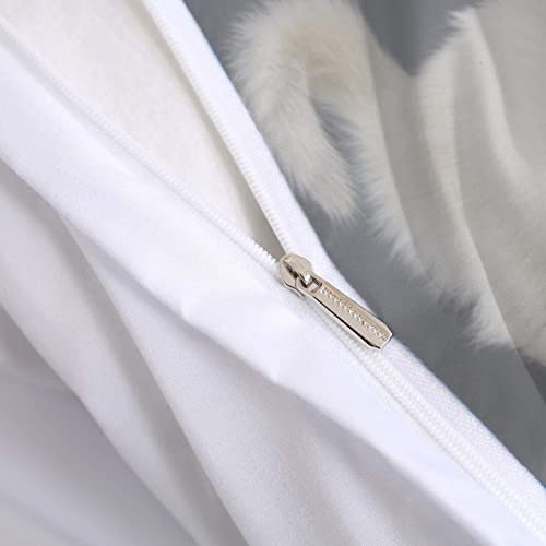 Parure de lit chat 3D en microfibre supérieure avec housse de couette zippée