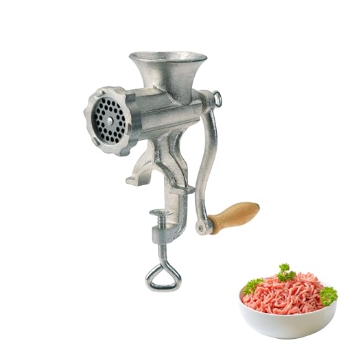 Westmark Tritacarne con disco perforato, Con imbuti per salsicce e inserto per pasta frolla, Supporto a morsetto da tavolo, Dimensione 5, Acciaio fuso stagnato, Argento, 97502260