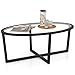 Giantex Glass Coffee Table, 46.5