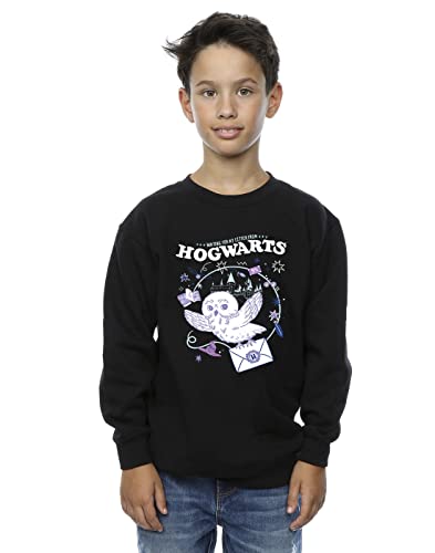Harry Potter Boys Owl Letter From Hogwarts Sweatshirt Black 5-6 Years