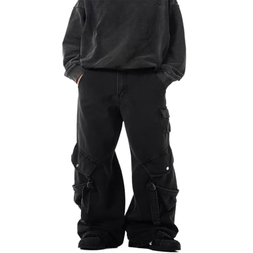 Men's Jeans Vintage Straight Leg Chinos Loose Fit Trouser for Men2