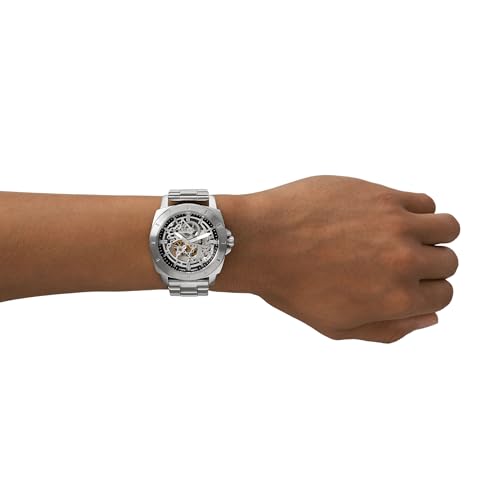 Image of Fossil BQ2425 Men's Automatic Watch PRIVATEER SPORT Silver, Silver, Bracelet Type