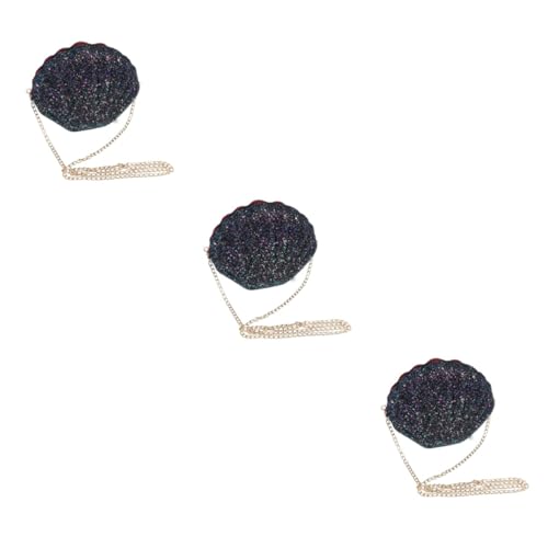 Sac à bandoulière sequins noir pochette soirée femme chic à chaîne