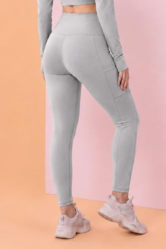 Image of KP Trendz Women's High Waist Gym Leggings with Side Pocket | Tummy Control Yoga Pants for Women | Stretchable Workout Tights for Running, Fitness, Gym & Activewear