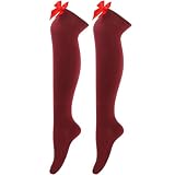 Generisch Elegante Overknee-Socken mit Schleifendetail für verführerischen Damenlook (One Size)