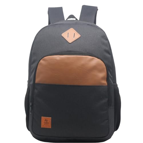 Mochila Masculina Resistente Poliéster Confortável Durável Alças Acolchoadas Faculdade Trabalho Escolar Universitária Urbana Estilosa (Marrom)