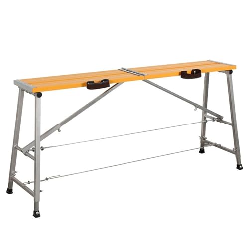 Plataforma de trabajo portátil para andamios, escalera plegable de aleación de aluminio resistente para construcción y pintura