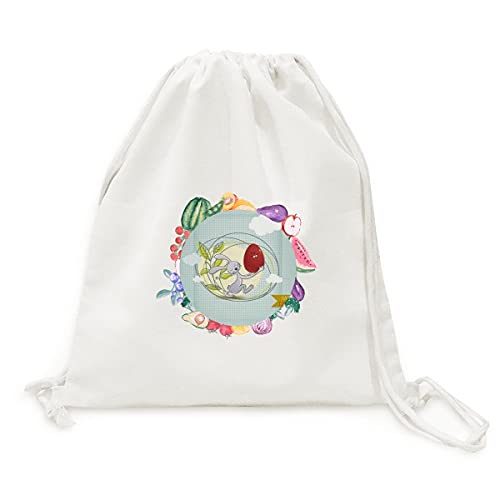 Sac en tissu pliable à sangle pour fruits et légumes de Pâques