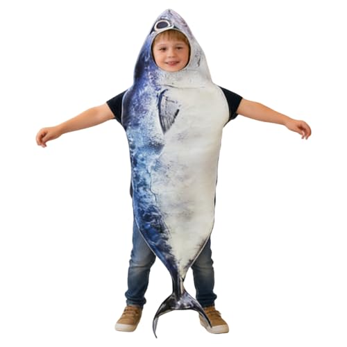 Générique Déguisement Saumon,Accessoires de Cosplay Chauds, Drôles et Respirants - Tenue Créature Marine Pour Spectacle Scénique - Pour Déguisement Carnaval Fête Spectacle Scolaire Anniversaire