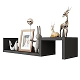 Estanterías flotantes, estante de decoración de pared, estantería colgante de...