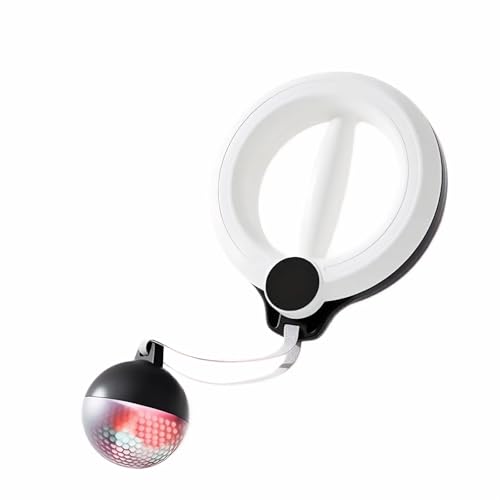 Twister Arm Trainer, Arm Workout for Men and Women, 360° Hand-Crank Colorful Light Ball, Arm Trainer, Shoulders and Arm Muscle Training Fitness Equipment (White)