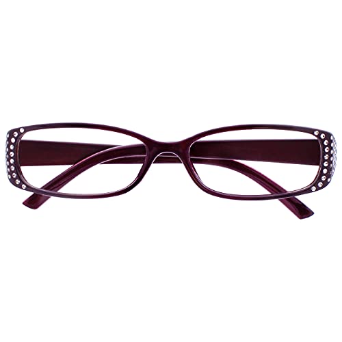 Die Lesebrille Unternehmen Schwarzer Und Lila Diamonte Stil Leser Designer Stil Frauen Damen UVR093P +2,50
