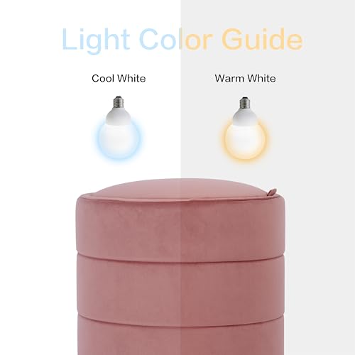 Image of HomePop 18 inch Storage Round Ottoman - Blush Pink Velvet