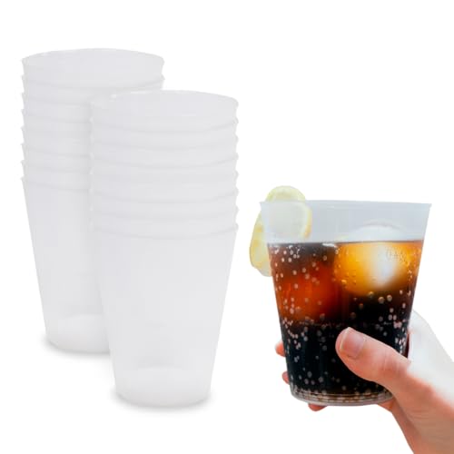 ACESA - Pack 200 Vasos de Plástico Duro Reutilizables | Vasos Sidra y Cubata | 500 ml | Libres de BPA