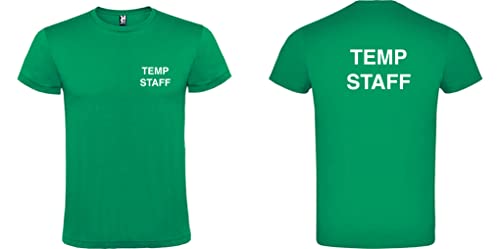 Camiseta Temp Staff VSafety verde talla L unisex de alta visibilidad
