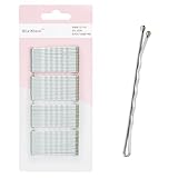 Mia Klein Bobby Pins, Hair Pins 2 Inch 60PCS Crimped Hair Grips for Kids, Girls, and Women, Secure and Easy for All Hair Types, With Ball Tips Design. Hair Accessories for Daily Use (Silver)