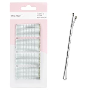 Bobby Pins, Hair Pins 2 Inch 60PCS Crimped Hair Grips for Kids, Girls, and Women, Secure and Easy for All Hair Types, With Ball Tips Design. Hair Accessories for Daily Use (Silver)