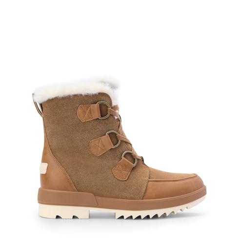 DREAM PAIRS DREAM PAIRS Ankle Winter Boots for Women Snow Boots Anti-Slip Resistant Classic Warm Faux Fur Lined Lace Up for Outdoor Hiking Walking,Size 8,Tan,SDSB2414W